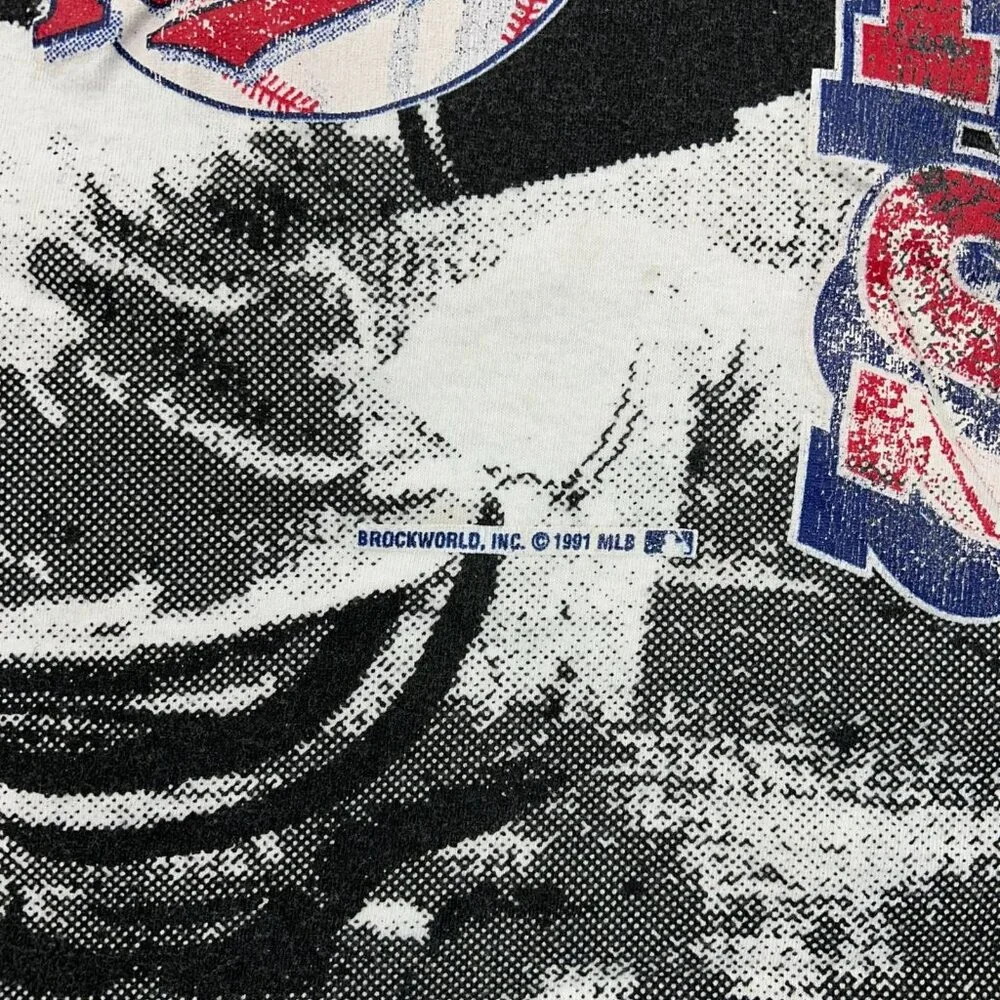 Vintage Minnesota Twins Graphic Tee Mens‎ Large AOP All Over Print MLB Baseball
